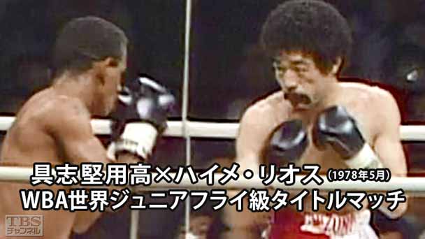 ボクシング WBA世界ジュニアフライ級タイトルマッチ 具志堅用高×ハイメ・リオス(1978年5月)
