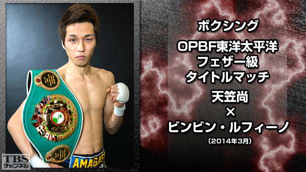 ボクシング OPBF東洋太平洋フェザー級タイトルマッチ 天笠尚×ビンビン・ルフィーノ(2014年3月)