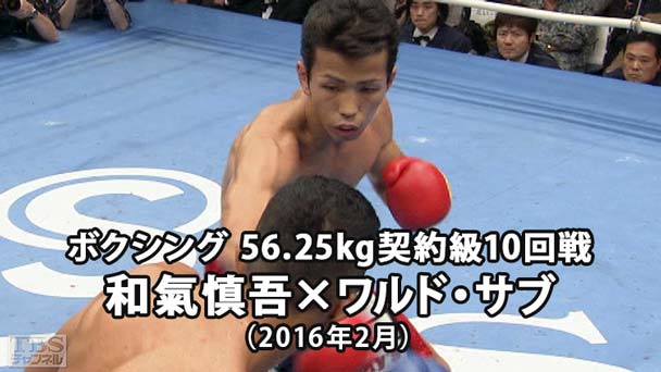 ボクシング 56.25kg契約級10回戦 和氣慎吾×ワルド・サブ(2016年2月)